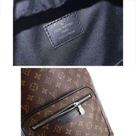 Louis Vuitton Monogram Macassar Josh NV Backpack Rucksack Brown Black - Picture 7 of 8